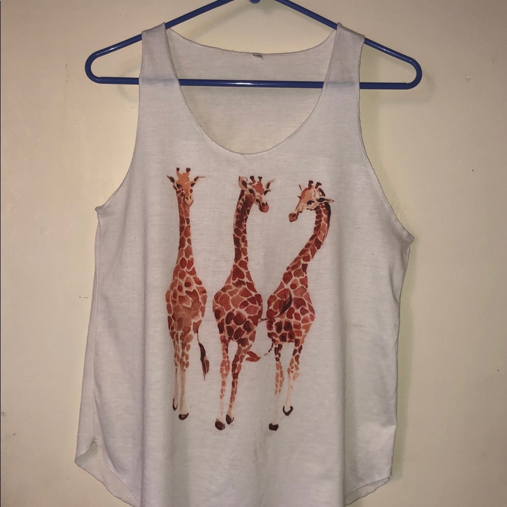 Three giraffe tank